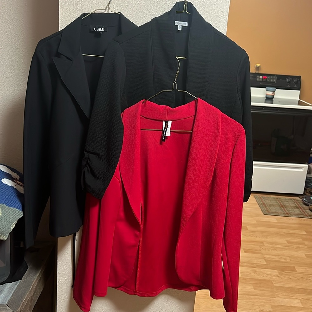 3 Ladies dress jackets, $24 for all